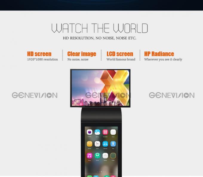 Chiński producent ekranów HD Wolnostojący kiosk z podwójnym ekranem z cyfrowym oznakowaniem Android Networking