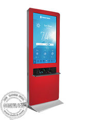 Stojący na podłodze system operacyjny Android Android touch Kiosk Digital Signage LCD reklama / stacja ładująca do telefonu komórkowego