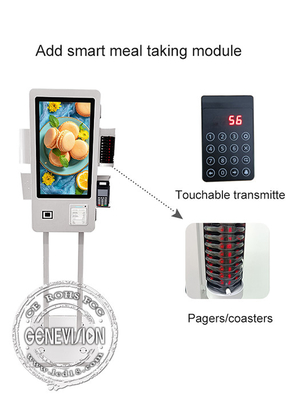 Podwójny ekran WiFi 24-calowy samoobsługowy kiosk płatniczy, kiosk z ekranem dotykowym
