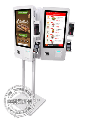 Podwójny ekran WiFi 24-calowy samoobsługowy kiosk płatniczy, kiosk z ekranem dotykowym