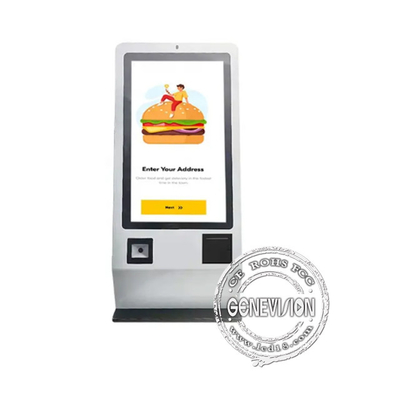 Desktop Android 24-calowy ekran dotykowy samoobsługowy automatyczny płatnik do restauracji