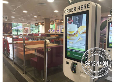 Stojąca podłogowa maszyna do zamawiania kiosku z ekranem dotykowym, sklep z fast foodami Zamówienie samoobsługowego kiosku