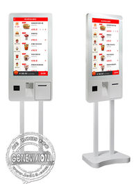 32-calowy ekran dotykowy PCAP Kiosk z automatyczną płatnością Windows 10 Kiosk z maszyną do zamawiania z drukarką termiczną