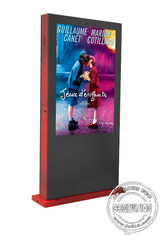 Wodoodporny zewnętrzny kiosk z cyfrowym wyświetlaczem w kolorze czerwonym, 55-calowy AR, szkło antyrefleksyjne