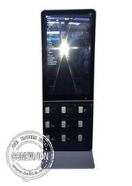 Stojący ekran dotykowy LCD Kiosk 43 cale ze stacją ładującą do telefonu komórkowego