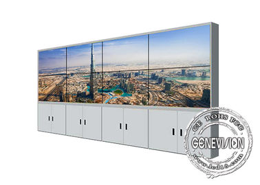 55-calowa ściana wideo 4K UHD z wąską ramką Ekran łączący ekran LCD 2 * 4 Szafka podłogowa