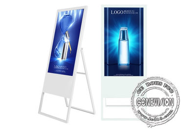 55-calowy przenośny stojak reklamowy LCD, 10-punktowy ekran dotykowy naścienny kiosk