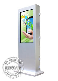 Stojący samodzielnie podłogowy ekran reklamowy Digital Signage 42-calowe profile aluminiowe