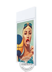 Super cienki ścienny wyświetlacz LCD o wysokiej jasności 700 nitów Sufitowy dwustronny ekran reklamowy