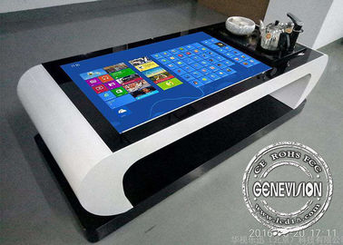 Wodoodporny pojemnościowy ekran dotykowy Digital Signage 43-calowy stolik do kawy / herbaty z systemem Windows