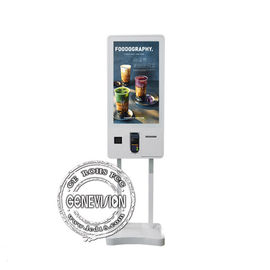 Skaner / drukarka z ekranem dotykowym QR Kiosk 32-calowe samoobsługowe zamawianie pojemnościowego menu dotykowego