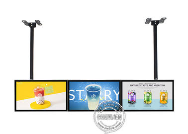 32-calowy ekran reklamowy LCD z systemem Android 9 do montażu sufitowego Digital Signage Podwójny ekran