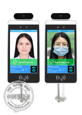 Android Office Staff Uczestnictwo Rozpoznawanie twarzy Termometr Wysokość Regulowana temperatura ciała Sprawdź Kiosk