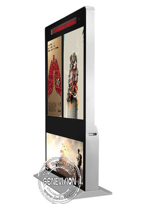 Dwa 55-calowe kioski z ekranem dotykowym LCD i podświetlanym plakatem