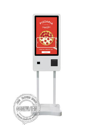 24-calowy kiosk samoobsługowy w restauracji ze skanerem drukarki biletów NFC