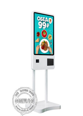 24-calowy kiosk samoobsługowy w restauracji ze skanerem drukarki biletów NFC
