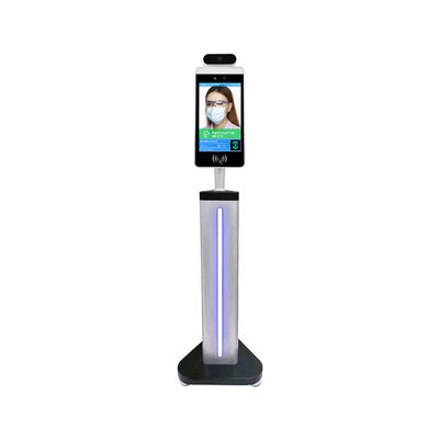 Stojący na podłodze Kiosk do pomiaru temperatury z rozpoznawaniem twarzy z 8-calowym wyświetlaczem LCD