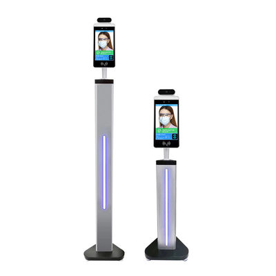Stojący na podłodze Kiosk do pomiaru temperatury z rozpoznawaniem twarzy z 8-calowym wyświetlaczem LCD