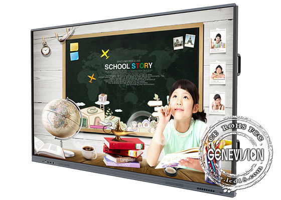 Szklany ekran dotykowy 4K AG Smart Board Podwójny system Interaktywny płaski panel