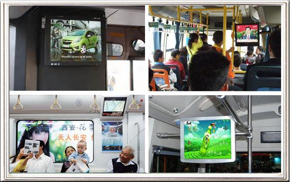 15" 4:3 Bus Digital Signage wyświetla reklamy na odtwarzaczu multimedialnym USB