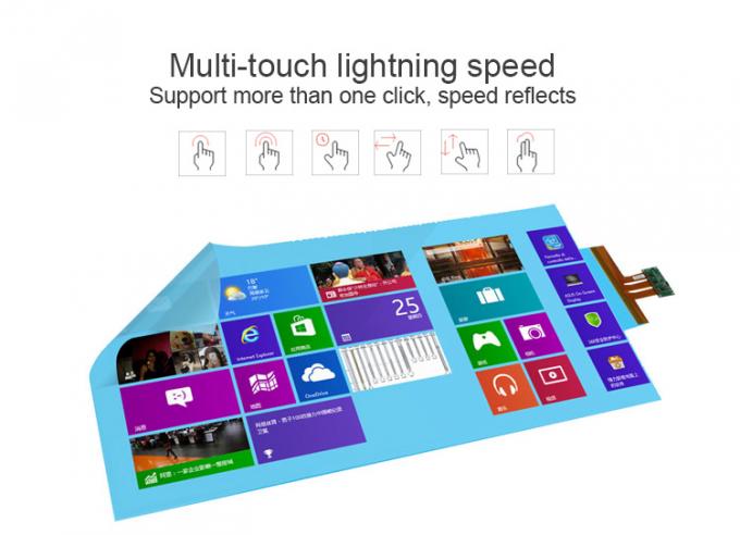 Interaktywna pojemnościowa folia dotykowa Ekran dotykowy PCAP Kiosk Przezroczysta ściana dotykowa Nano Touch dla witryny Shop