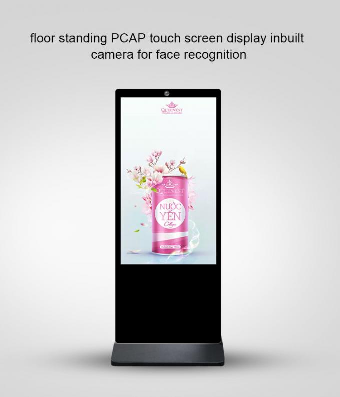 Inteligentny pojemnościowy ekran dotykowy Kiosk Wifi Cyfrowa kamera signage Wbudowany 65-calowy duży rozmiar z 4G Google Play
