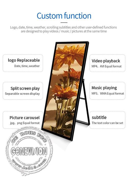 65-calowy plakat 3840x2160P Android WiFi Digital Signage