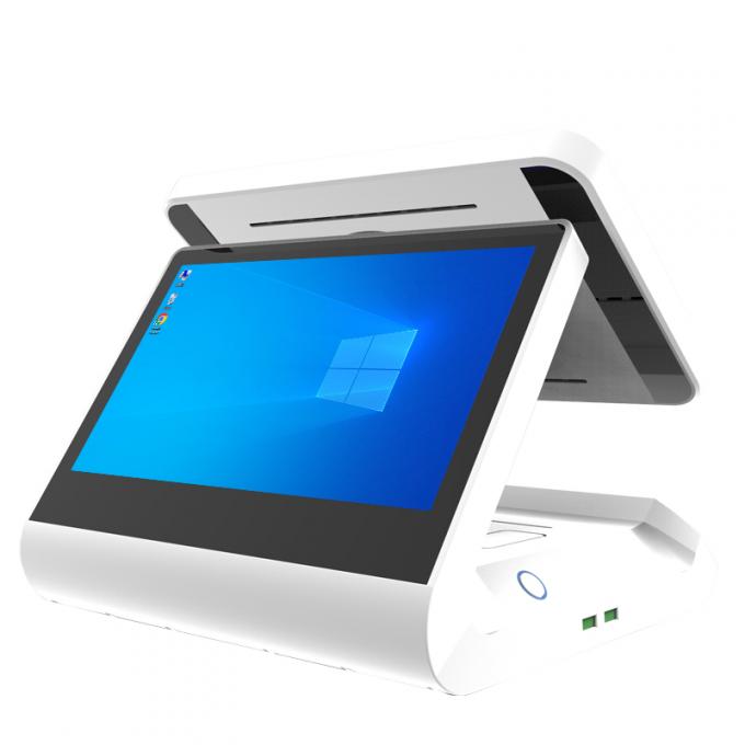 Android Desktop Dwu-ekranowy ekran kasy z 80mm Drukarka i skaner 11.6cv + 11.6cv 2GB + 32GB POS Systemy Terminal maszyny 1