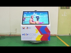 55-calowe drukowanie logo poziomy ekran dotykowy Kiosk z mikrofonem 5,0Mpx