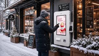 24-calowy wodoodporny kiosk z ekranem dotykowym na zewnątrz