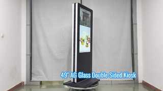 Dwustronny kiosk LCD ze szkła 4K AG o przekątnej 49 cali
