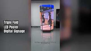Potrójnie składany ekran plakatowy LED Łatwy wyświetlacz mobilny