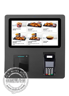 Czytnik kart kredytowych POS Drukarka pokwitowań 15,6-calowy kiosk samoobsługowy z aparatem