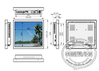 Monitor LCD TCT USB Cctv, szeroki wyświetlacz LCD do montażu na pulpicie / ścianie