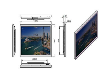 Wewnętrzny 37-calowy panel wyświetlacza LCD do montażu na ścianie, karta pamięci flash 2-36 gb