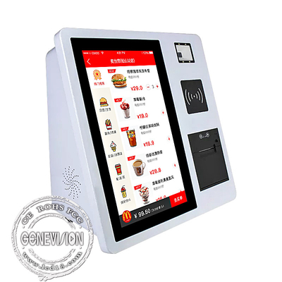 Zamawianie żywności Drukowanie biletów Kiosk z ekranem dotykowym dla rynków Restauracje Samoobsługa