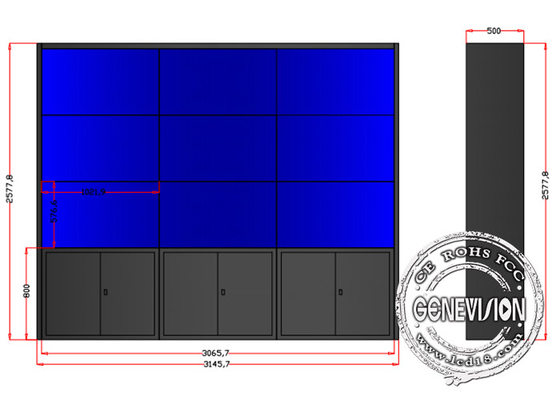 46-calowy 55-calowy oryginalny panel BOE Bezproblemowy ekran LCD Digital Signage Elastyczne rozwiązania ścian wideo