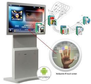 43-calowy obrotowy kiosk Digital Signage, Android 7.1 Wifi Obróć ekran Stojak reklamowy LCD, opcja Multi-touch na