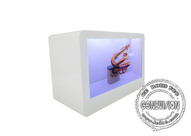 32 &quot;Magical Industrial Transparent Lcd Showcase Aktualizacja karty SD Pudełko reklamowe w wysokiej jasności 500 cd / m2