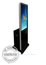 Kiosk z ekranem dotykowym sieci Wi-Fi z drukarką, stojący stojak podłogowy na stojaku reklamowym LCD