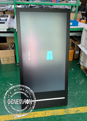 43&quot; AG szkło cyfrowy wyświetlacz zewnętrzny Totem ekran bateria zasilany systemem Windows LCD cyfrowy kiosk sygnalizacyjny