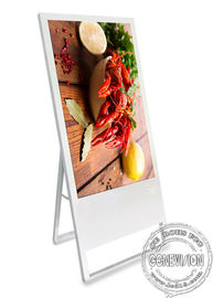 43-calowy składany stojak na system operacyjny Android Przenośny wyświetlacz LCD Digital Signage Komercyjny wyświetlacz Menu restauracji Ultracienka rama