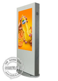 Profile aluminiowe Zewnętrzny kiosk Digital Signage Display reklamowy 49 cali 500cd / m2