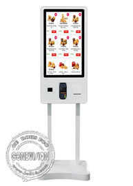 Maszyna do zamawiania żywności na ścianie Samoobsługowy kiosk WIFI 32 cale z drukarką POS / biletów