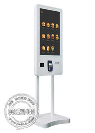 Maszyna do zamawiania żywności na ścianie Samoobsługowy kiosk WIFI 32 cale z drukarką POS / biletów