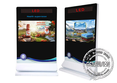 55-calowy kiosk z ekranem poziomym Digital Signage Led Marquee Reklama Gracz z podświetlanym logo LED