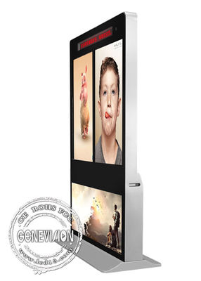 Podwójny ekran 43-calowy kiosk z ekranem dotykowym i systemem Windows 10 Android