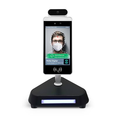 IPS LCD Rozpoznawanie twarzy Kiosk do sprawdzania temperatury ciała