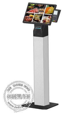 Lobby hotelowe 21,5-calowy ekran dotykowy Digital Signage Kiosk z drukarką i POS