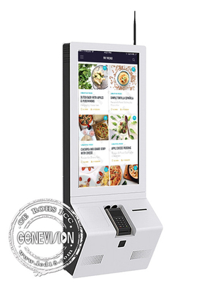 32 &amp;#39;&amp;#39; Restauracja z podwójnym ekranem dotykowym Samoobsługowy kiosk z drukarką Czytnik kart NFC